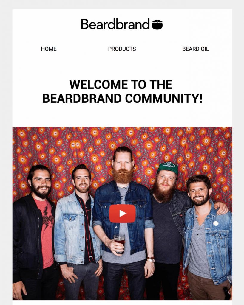 beardbrand email example