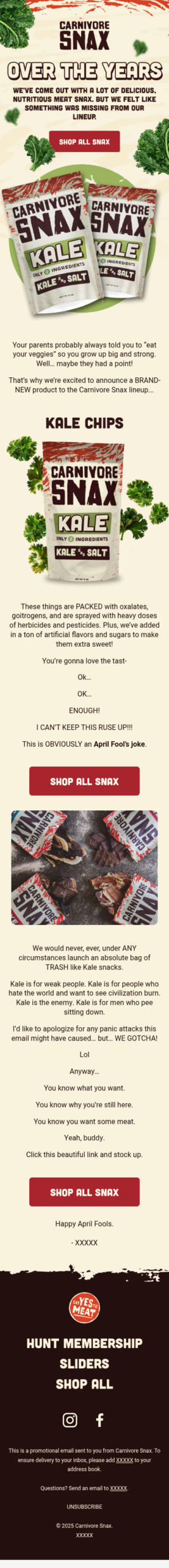 Carnivore Snax — Kale Chips