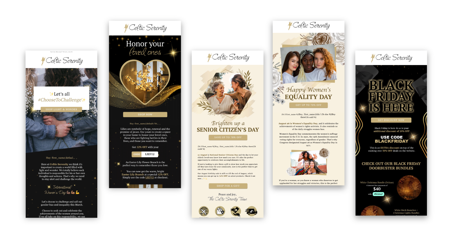 Celtic Serenity Over 50 Total Store Revenue From Email and SMS