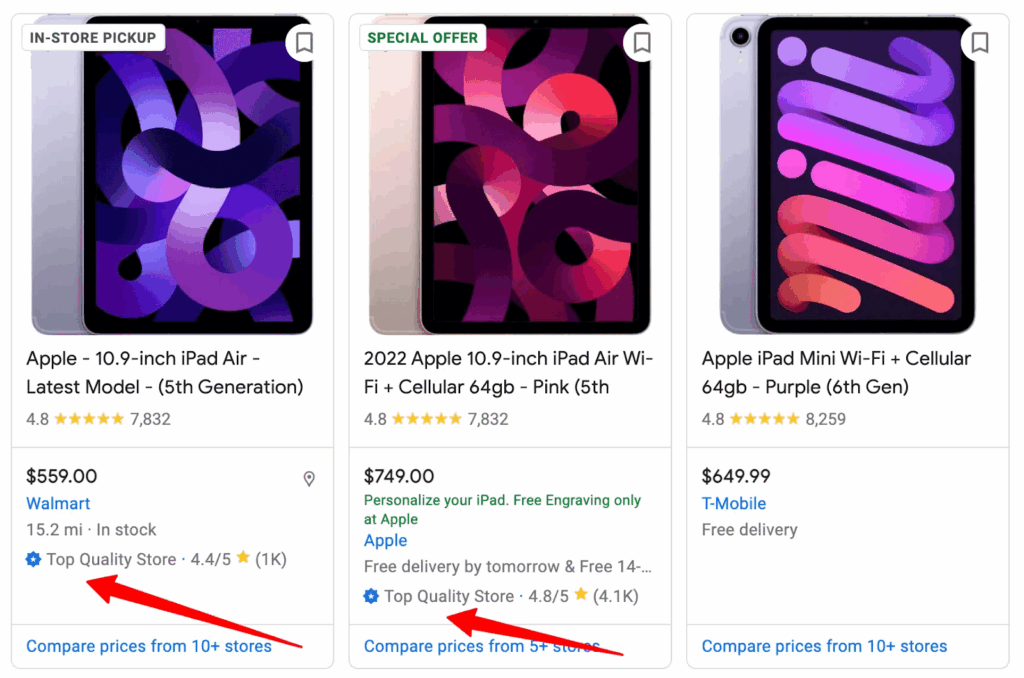 Hitting "Exceptional" status gives you a quality badge on organic listings (boosts CTR)