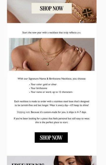 Olivia Jewelry’s Custom-Made For You in Gold & Silver Email